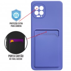 Capa para Motorola Moto G100 e Edge S - Emborrachada Case Card Lilás